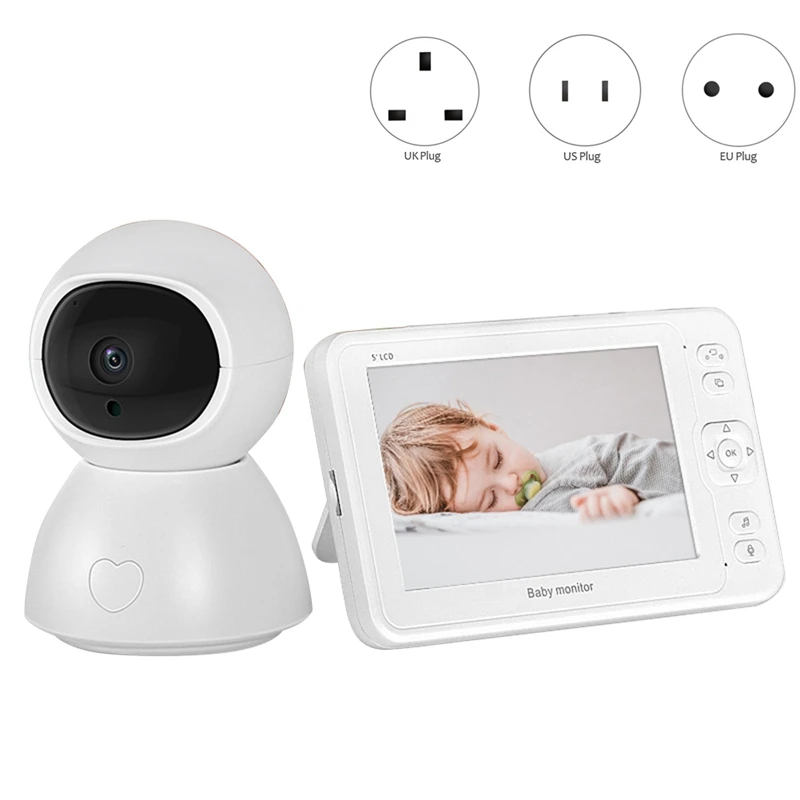 

Baby Monitor 2MP HD Night Vision Two-Way Talk 5 Inch Video Nanny Baby Camera Smart Home Wireless IP Camera