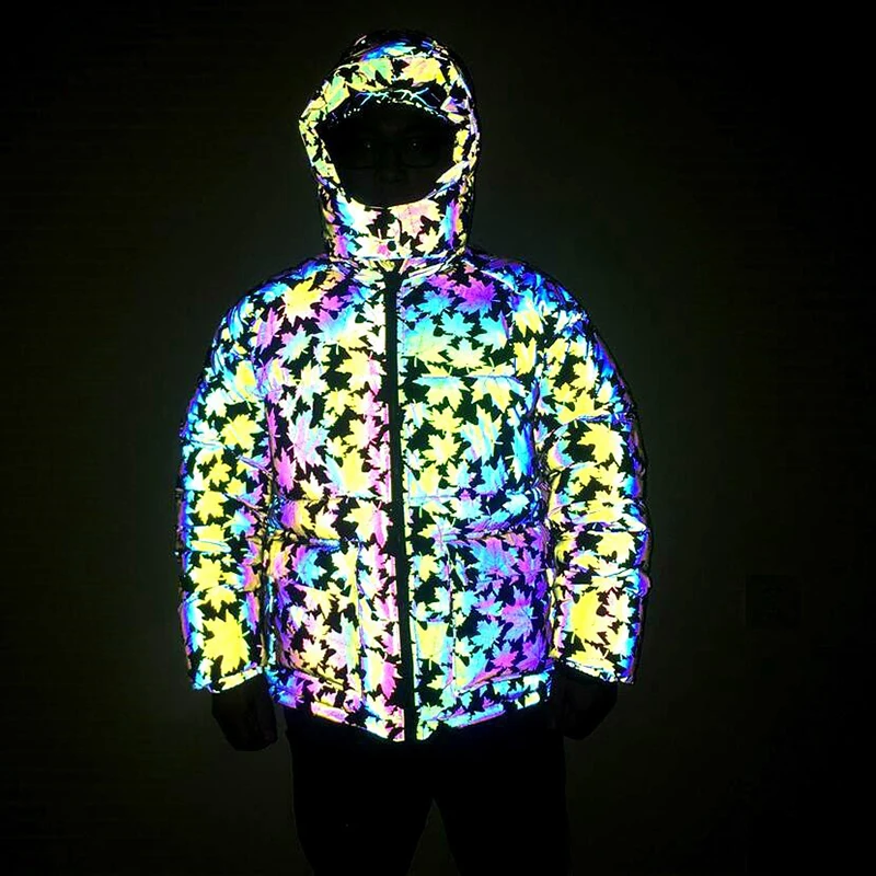 

Nice New Winter Reflective Parka For Women Plus Size 3XL Loose Thicken Winter Warm Jacket For Women Streetwear Harajuku Caot