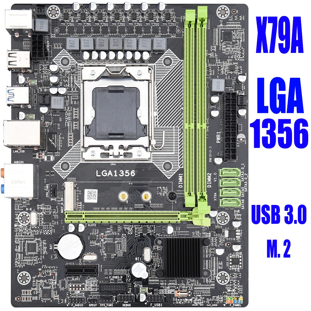 X79 x9a LGA1356 материнская плата m.2 sata usb 3,0 поддерживает серверную память REG ECC и процессор xeon E5 прочнее, чем x9a lga1356