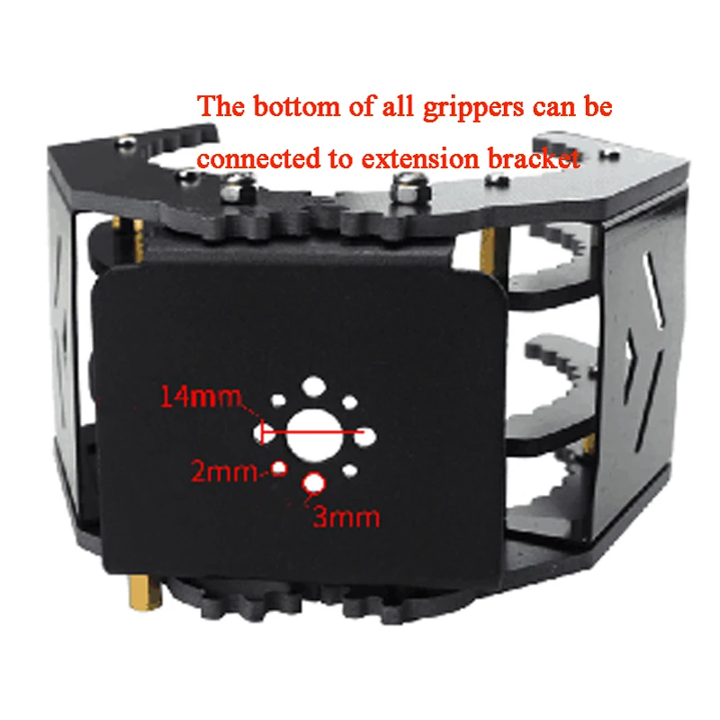 Широкий открытый симметричный механический захват робот рука зажим манипулятор