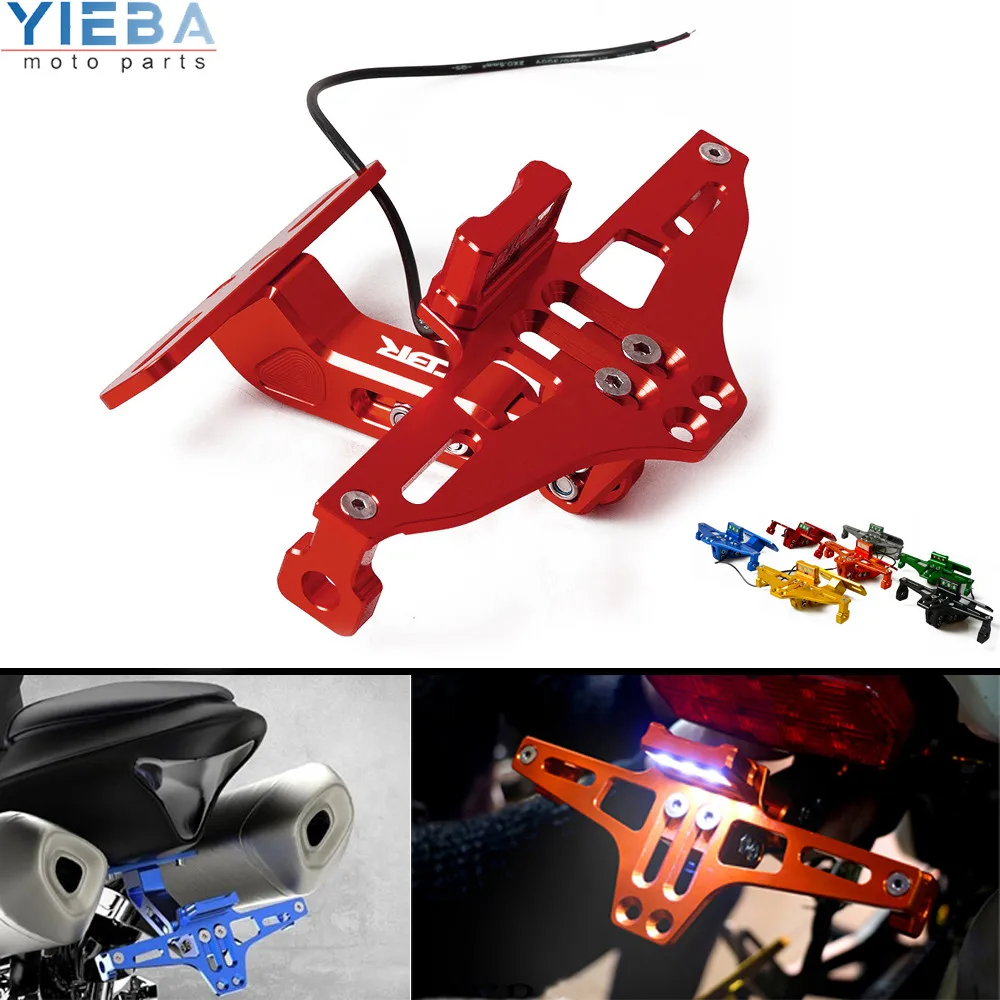 Мотоцикл угол заднего номерного знака Кронштейн с светильник держатель для Honda