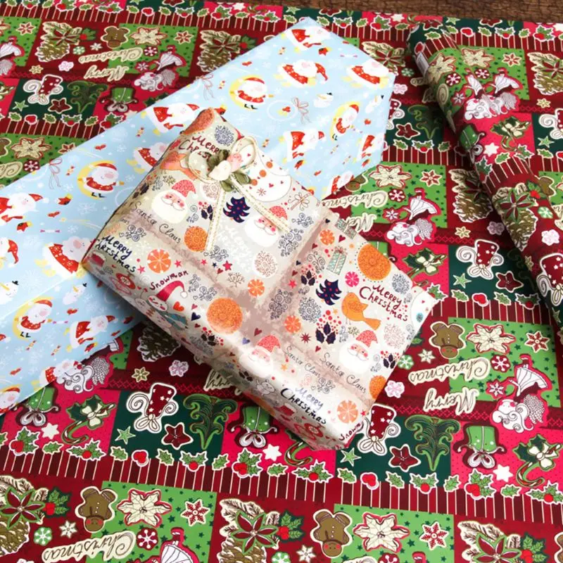 

5 Sheets 50x70cm Gift Wrapping Paper Present DIY Packing Wraps for Xmas Party Christmas