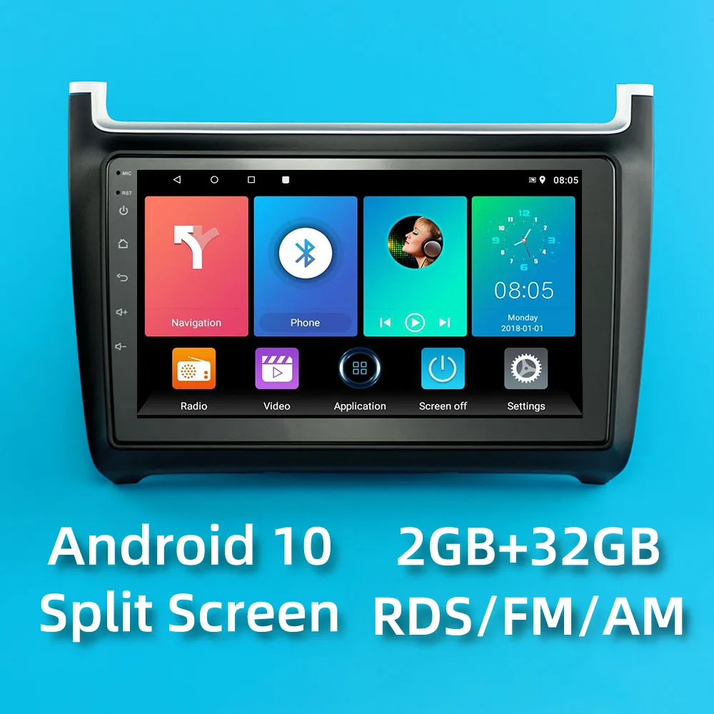 

2 Din Android 10 Car Radio for Volkswagen POLO Sedan 2008-2018 GPS Navigation Multimedia Player Auto Stereo Player Autoradio
