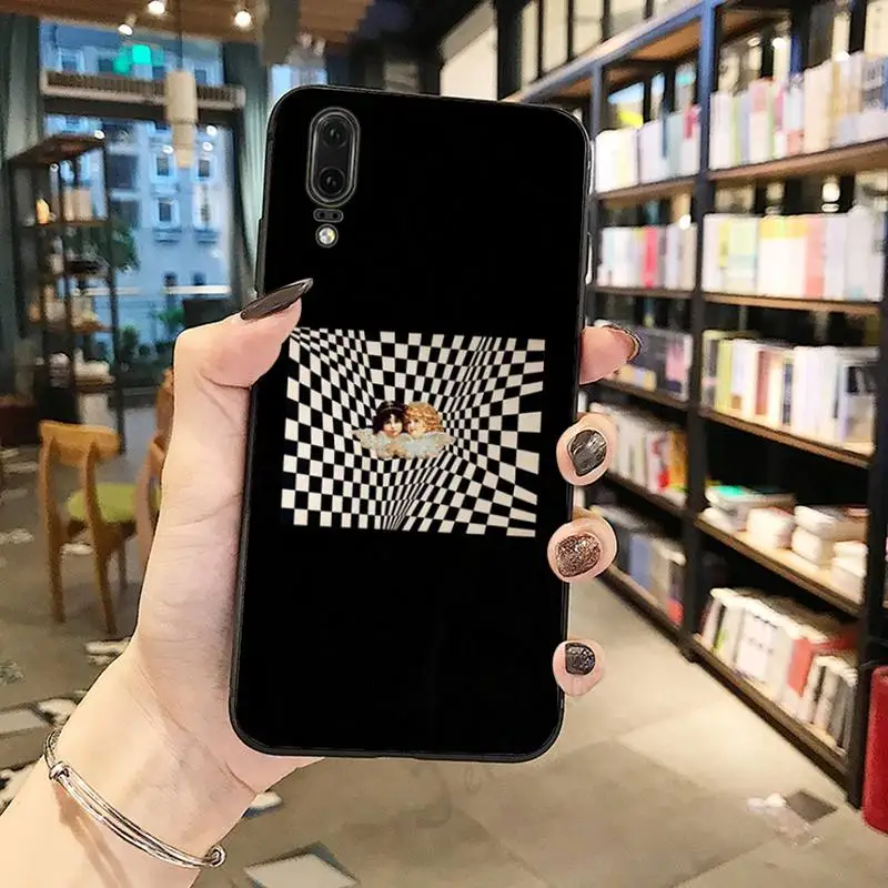 

Black white checkered aesthetics Phone Case For Huawei honor Mate P 10 20 30 40 Pro 10i 9 10 20 8 x Lite
