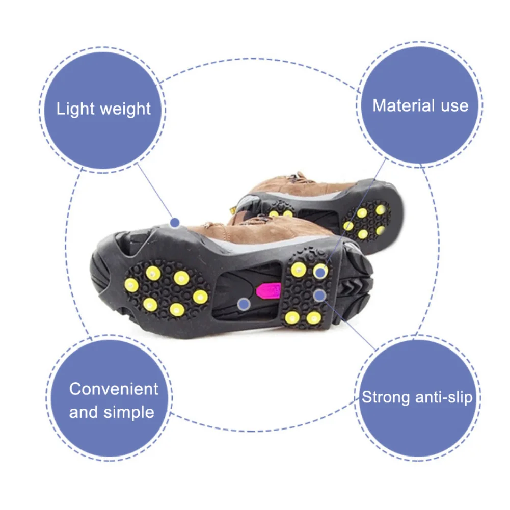 2 шт 10 зубьев когти Противоскользящий захват для походов на открытом воздухе