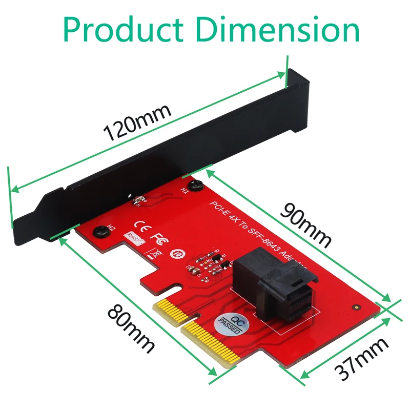 стояк pcie sff 8643 u 2 адаптер карты расш