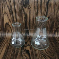 1pc 50100ml laboratory chemical equipmenterlenmeyer borosilicate glass flask wide neck flask conical triangular flask