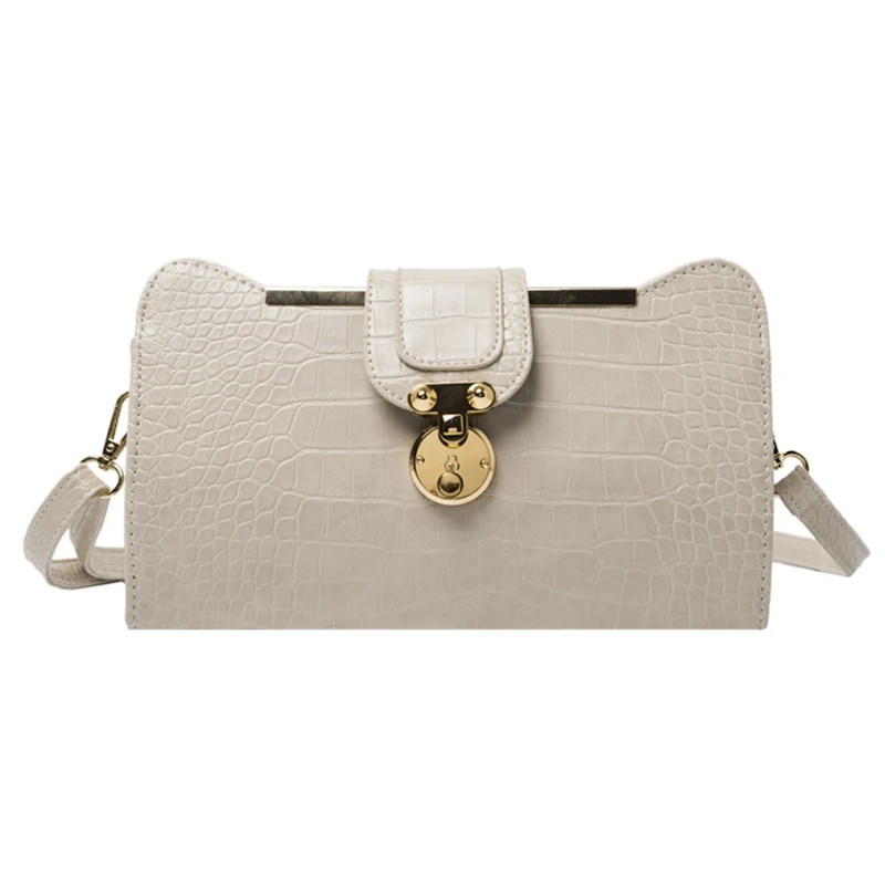 Роскошные Сумки Винтаж замок с узором крокодиловая кожа Сумка через плечо