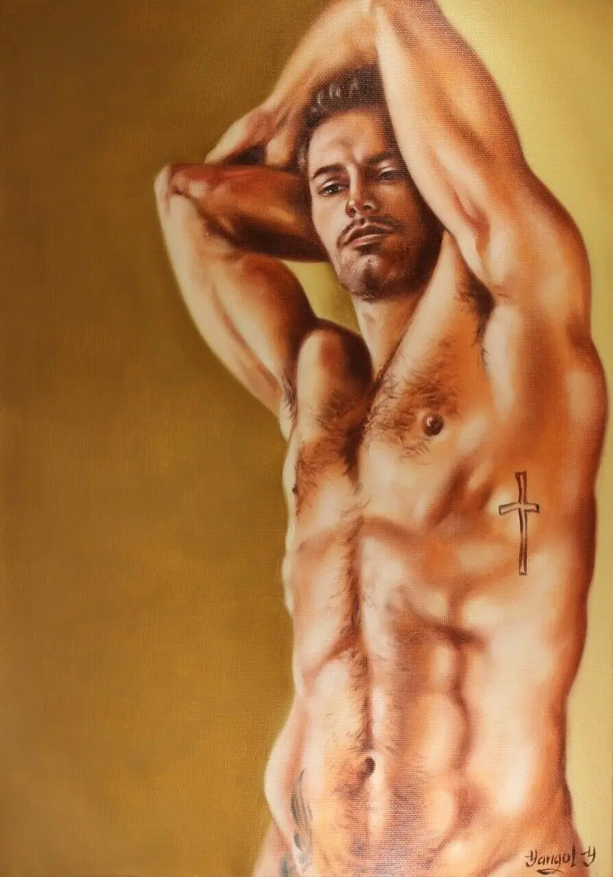 

100% ручная роспись маслом на холсте (ручная работа) телесная фотография 005