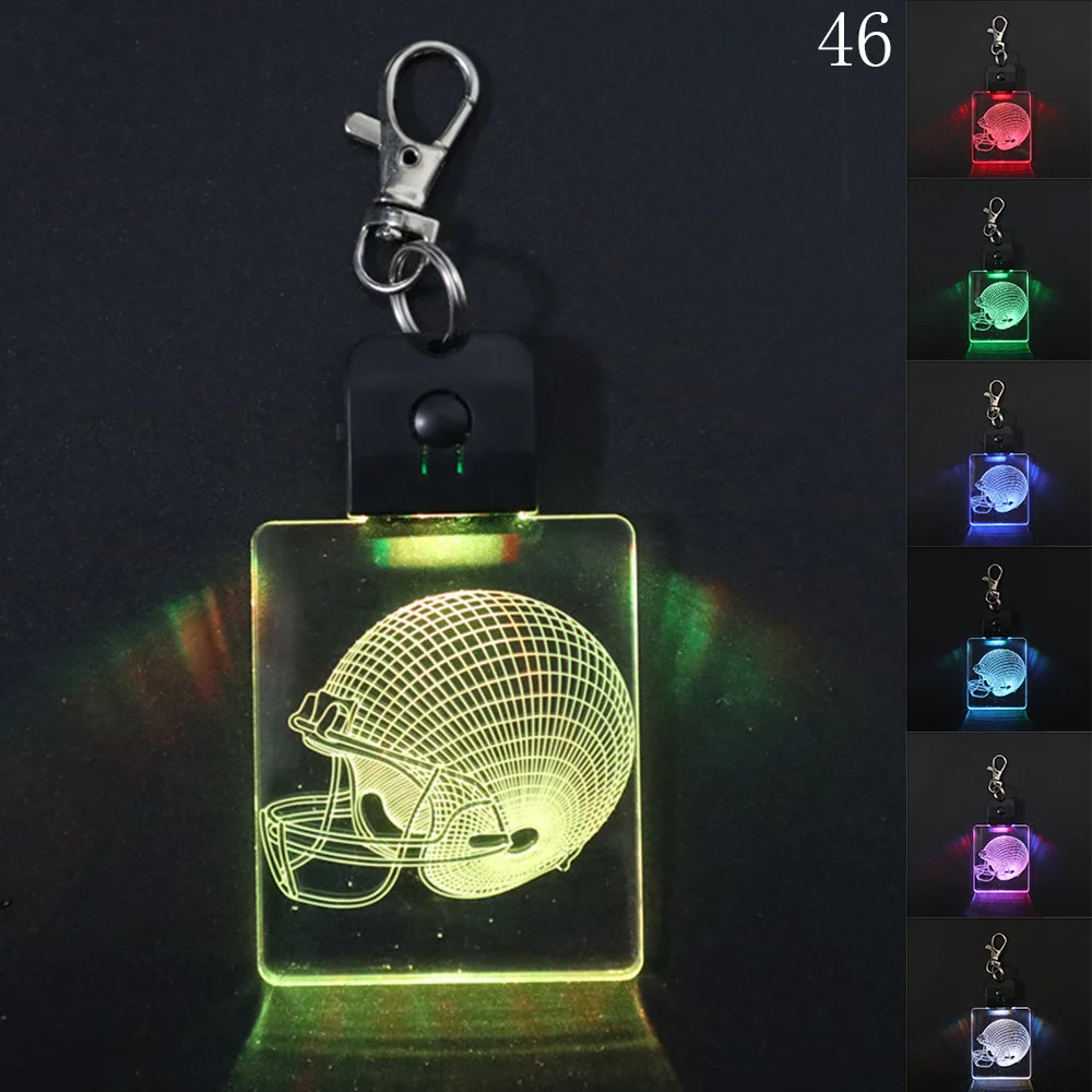 Прямая поставка креативный индивидуальный квадратный светодиодный брелок для