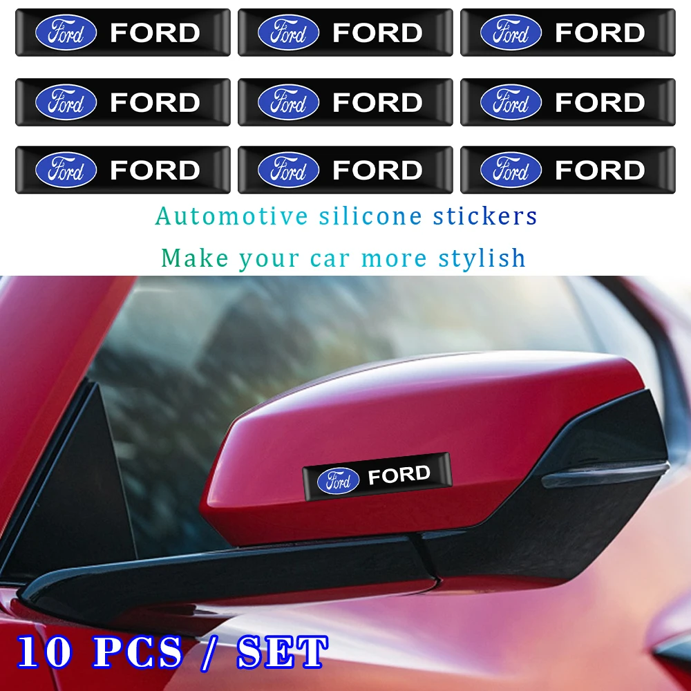 10PCS 3D Car Epoxy Resin Emblem Badge Sticker Auto Styling Decorative Decals For Ford Focus Mk2 Party Mk3 Ranger Mondeo Ecosport |