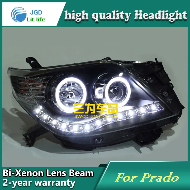 Стайлинг автомобиля чехол для передней фары Toyota Prado 2009-2012 светодиодные линзы ДХО