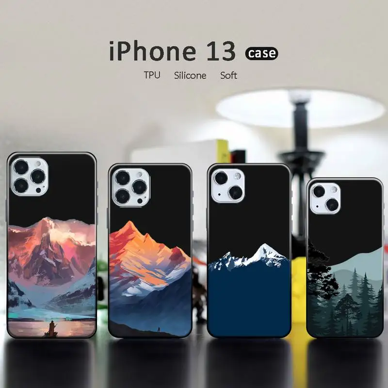 

Oil painting landscape Phone Case for iPhone 13 12 11 mini pro XS MAX XR 8 7 6 6S Plus X 5S SE 2020