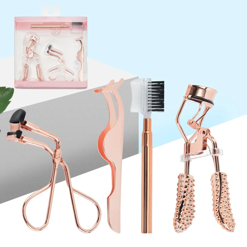 

Eyelash Curler,4 in 1 Eyelash Curler Kit,Eyelash Extension Tweezers ,for Eyelashes Curling Natural and Long Lasting