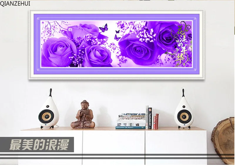 Алмазная вышивка QIANZEHUI картина из круглых страз в настроении для любви полная