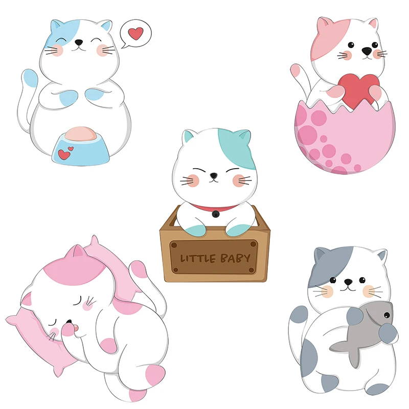 

Милый мультяшный котенок Three Ratels CM1, украшение для детской спальни, Подарочная наклейка, милый автомобильный стикер