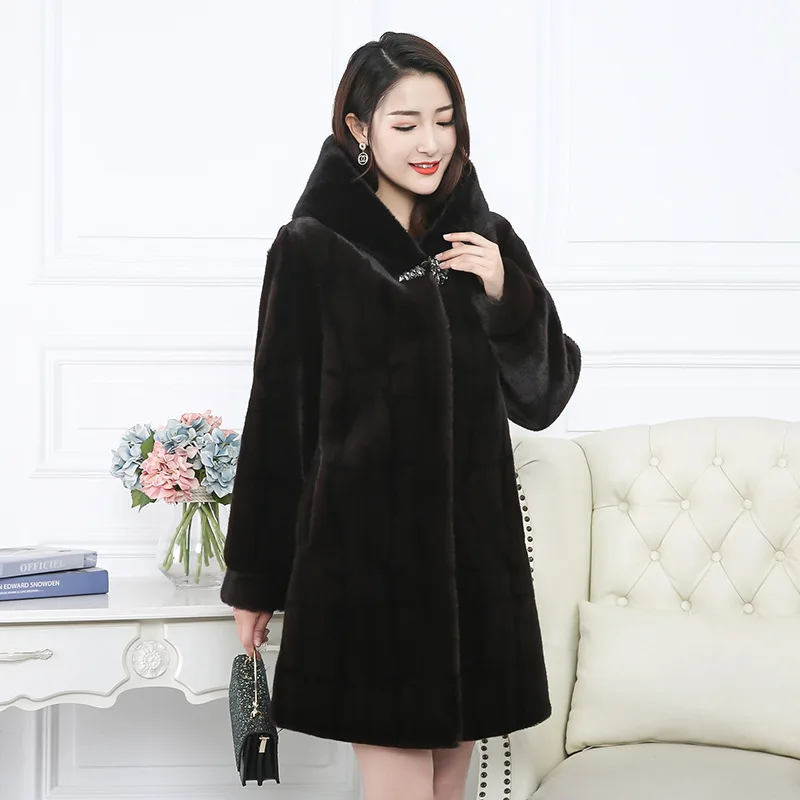 Women real mink coats female mink fur coat genuine long fur coat ladies winter clothes oversize 6xl 5xl 7xl natura fur coats