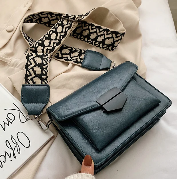 Мини сумка для женщин модная новинка 2020 Ins ультра огонь ретро широкий ремешок