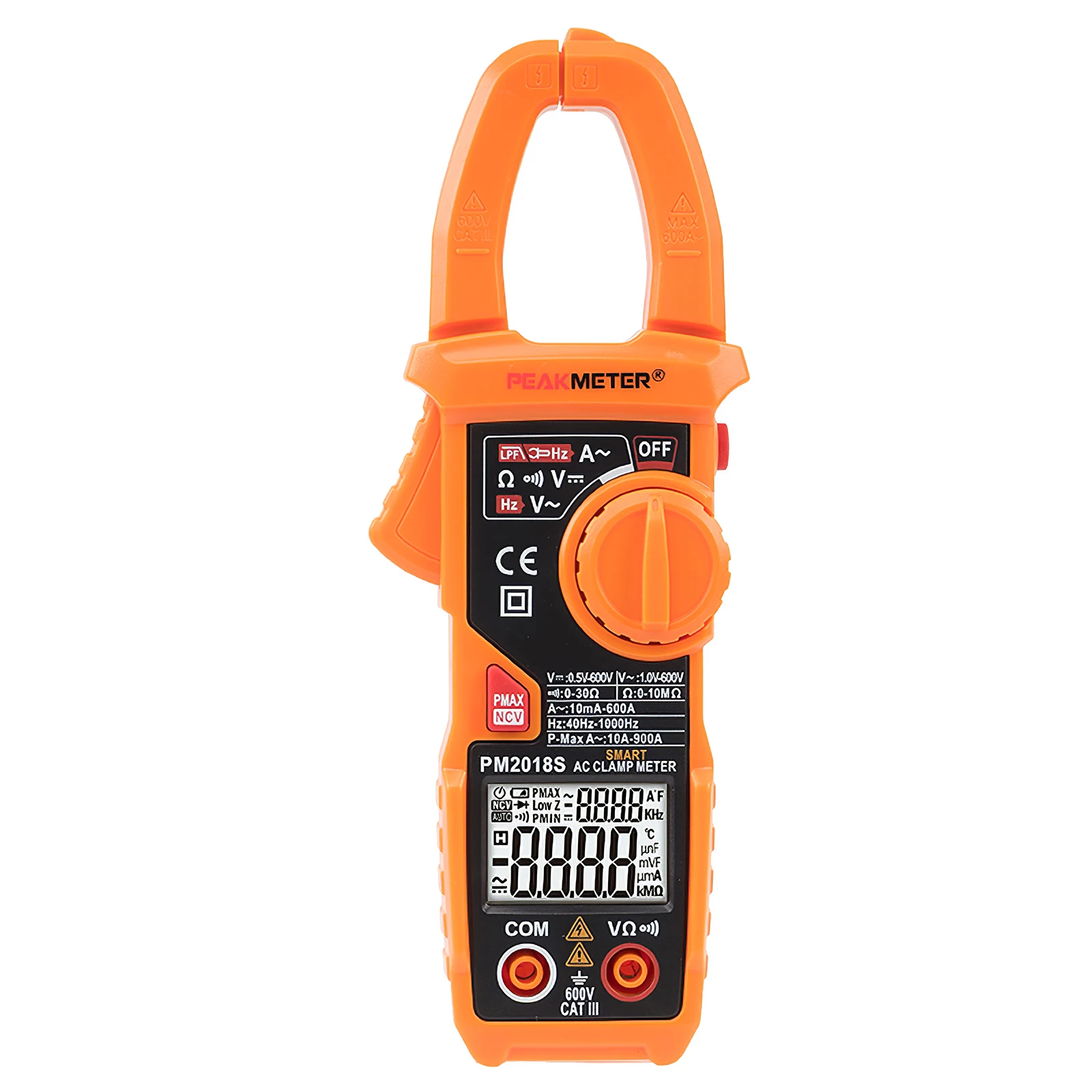 Цифровой мультиметр-зажим PEAKMETER PM2018S умный 600A переменного/постоянного тока