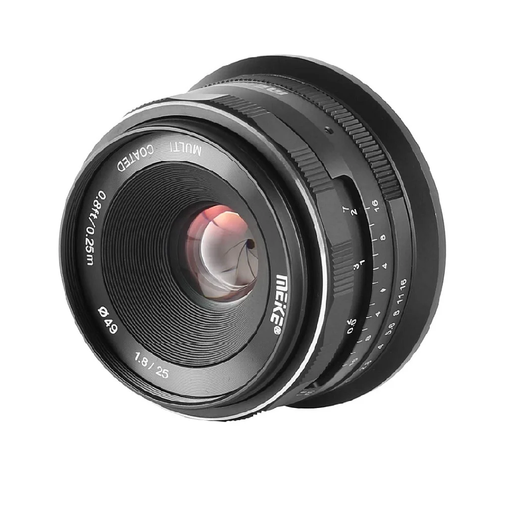 

Ручной объектив Meike 25 мм f1.8 для Nikon Z5 Z6 Z7 Z50/для M4/3 Mount gh5 gh3 gh4 em5 em10 epl9 epl8 epl7 беззеркальная камера