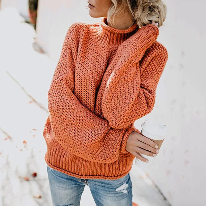 

Women's Thick-Line Turtleneck Pullover Sweater with 2020 New Style for Autumn and Winter Sweater