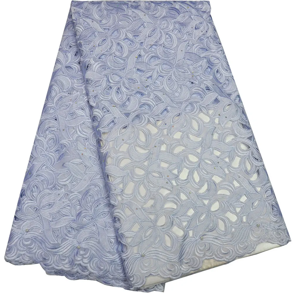 Высококачественная хлопчатобумажная кружевная ткань ручной работы вышивка