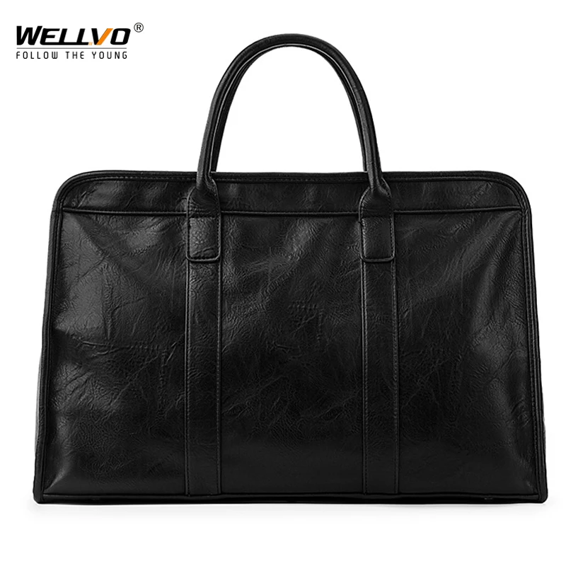 

Men Big Capacity Travel Bag PU Leather Business Handbag Young Male Bags Fashion Satchels Laptop Ipad Shoulder Bag 2020 XA506ZC