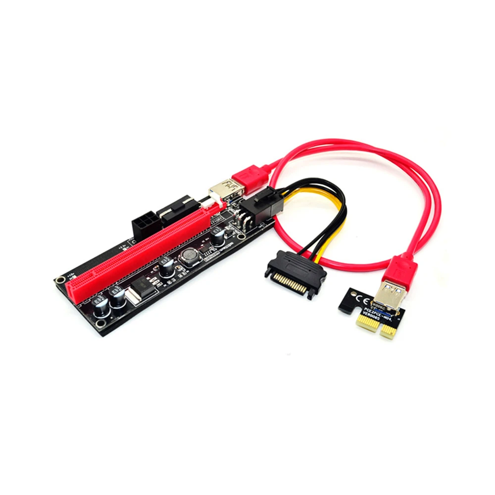 

PCIE Vertical Board VER009S Express 1X TO 16X USB 3.0 Riser Card Adapter Bitcoin ETH ETC Mining Cable Connector Adopts Module