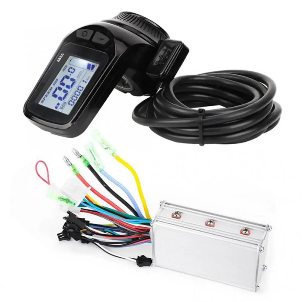 

24/36/48V 350W Electric Scooter Motor Controller LCD Display Thumb Throttle Kit
