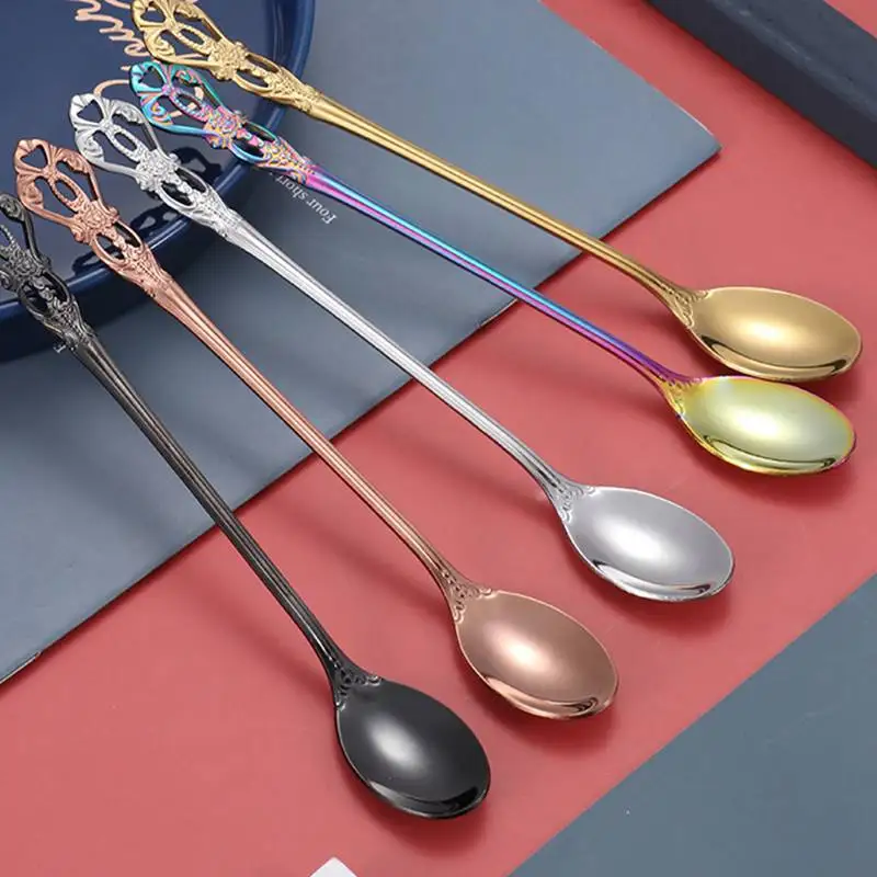 

Кофейная ложка из нержавеющей стали, столовая посуда, чай, кофе, мороженое, десерт, сахар, украшение, смешные аксессуары