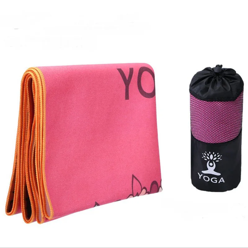 185*63cm Quick Dry Non-Slip Foldable Yoga Towel Home Gym Fitness Blanket Portable Yoga Mat Towel Yoga Sports Mat Blanket