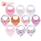 Нагрудник-бандана для новорожденных, из натурального хлопка, мягкий и впитывающий, гипоаллергенный