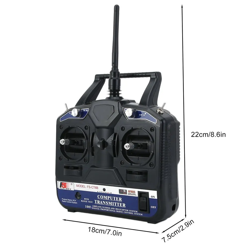 

FLY SKY 2.4G FS-CT6B 6 Channels Transmitters Model RC Receiver Stability Control For Airplane Helicopter Glider UAV Accessories