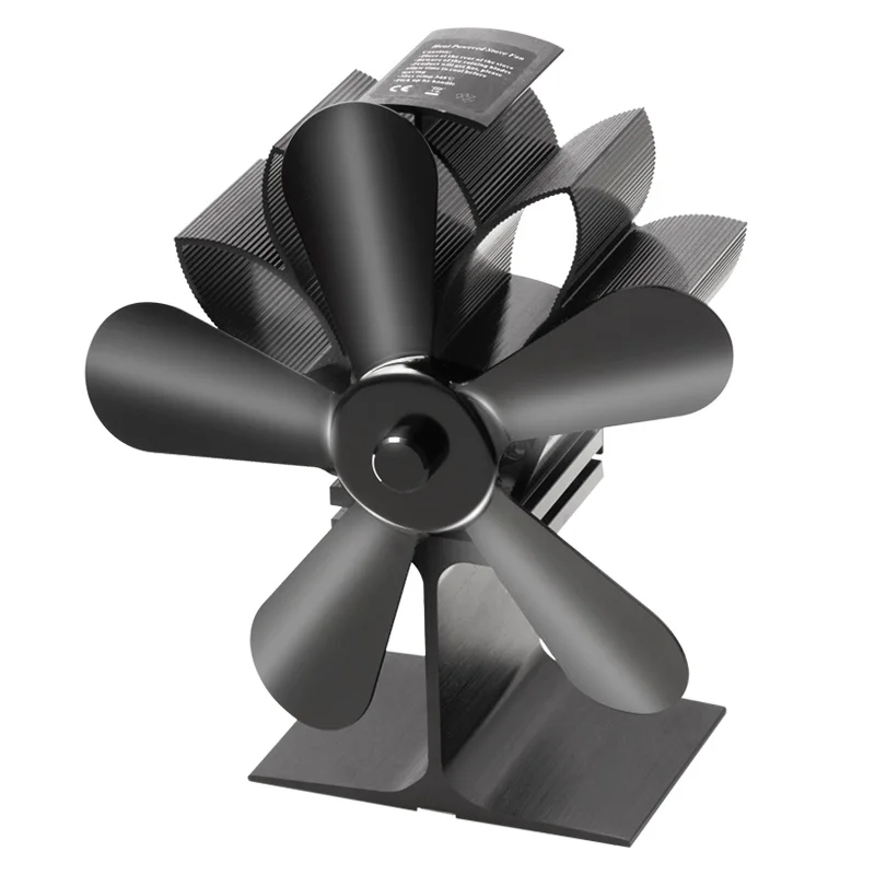 

4 лезвия/5 Лезвия черное вертикальное каминный вентилятор для печи, работающий от тепловой энергии Эко-дружественных тихий вентилятор дома ...