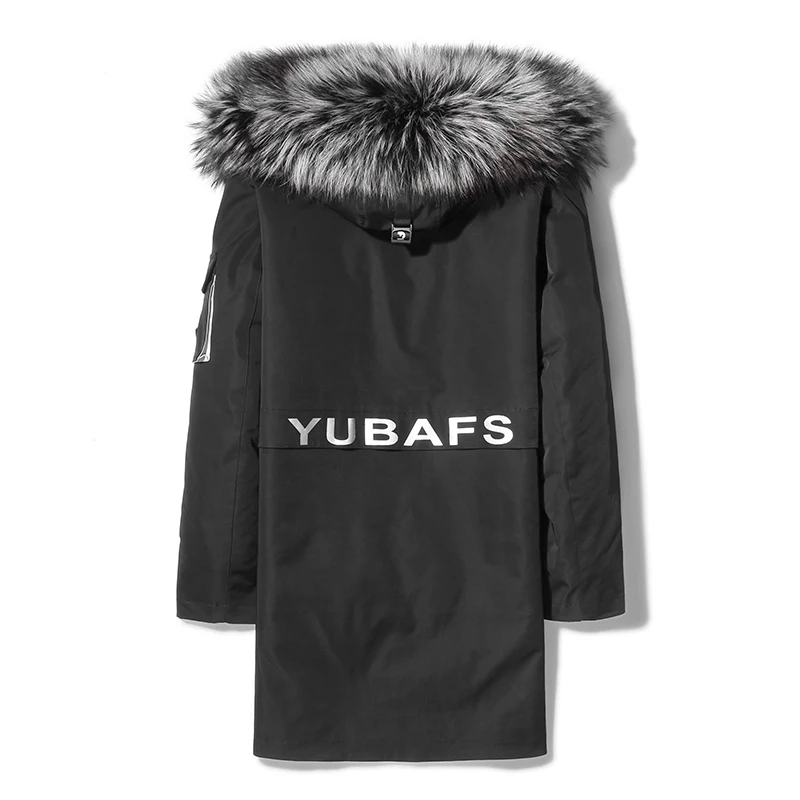 DK новые норковые Linined меховые парки натуральный Лисий мех воротник с капюшоном