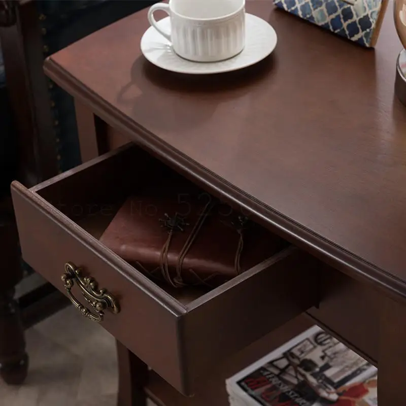 Американский уголок из массива дерева угловой диван для гостиной журнальный