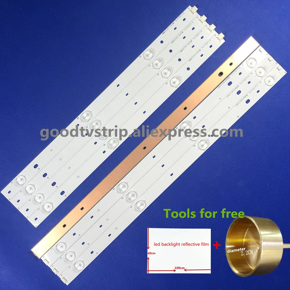Светодиодная лента-подсветка (8) для Phi lips CL-47-D407-R-V2 CL-47-D407-L-V2 Замена CL-47-D407-R-V4