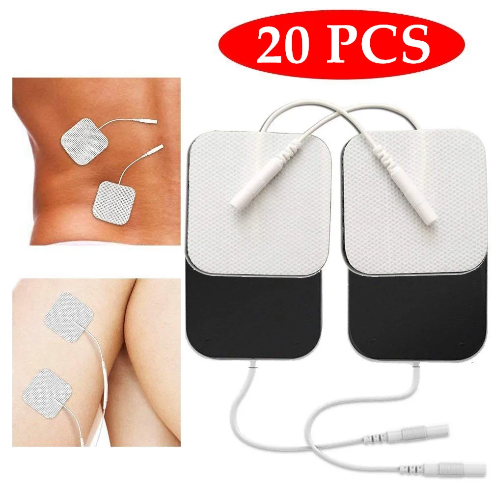 

20X Reusable Tens Machine Electrode Pads Body Massager Pads Self-adhesive Pads
