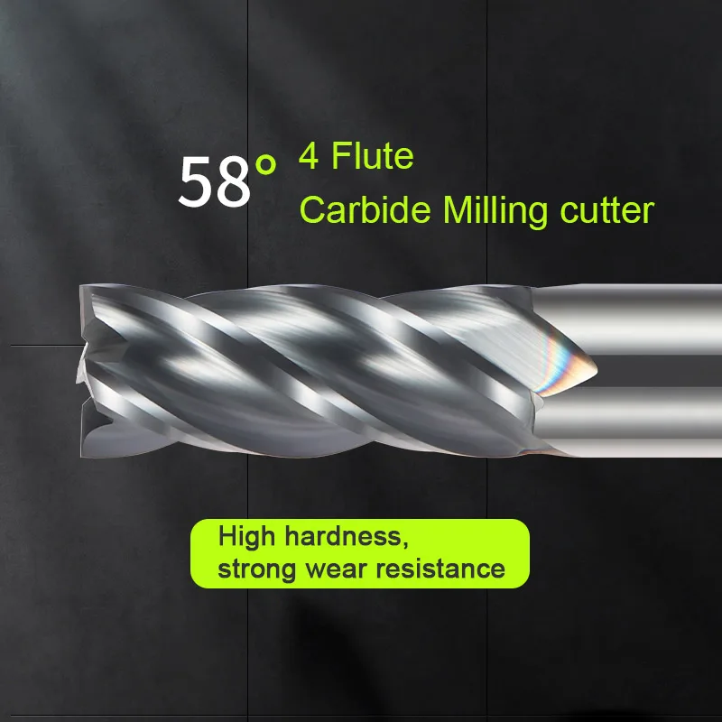 Твердосплавный фрезерный станок 4 канавки твердосплавная торцевая фреза из