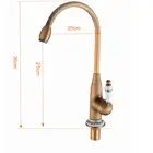 Смесители для кухни Vidric, античный бронзовый кран для кухни, с керамическим краном, для холодной и горячей воды