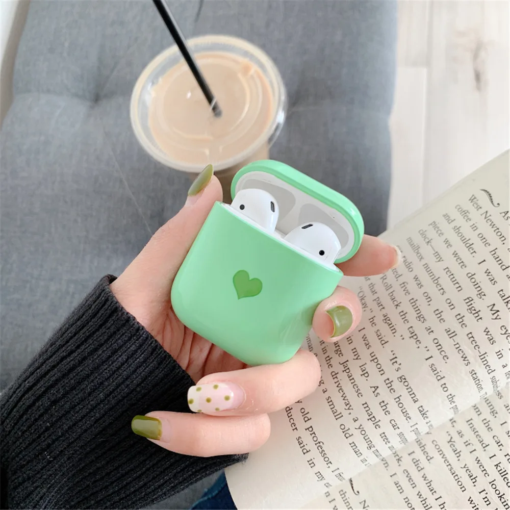 904011 Q UNCLE Мультфильм Роскошные Чехлы для Apple Airpods мини портативные наушники чехол для Apple Airpod2 силиконовые Любовь Сердце сумка для наушников - Цвет: 904011