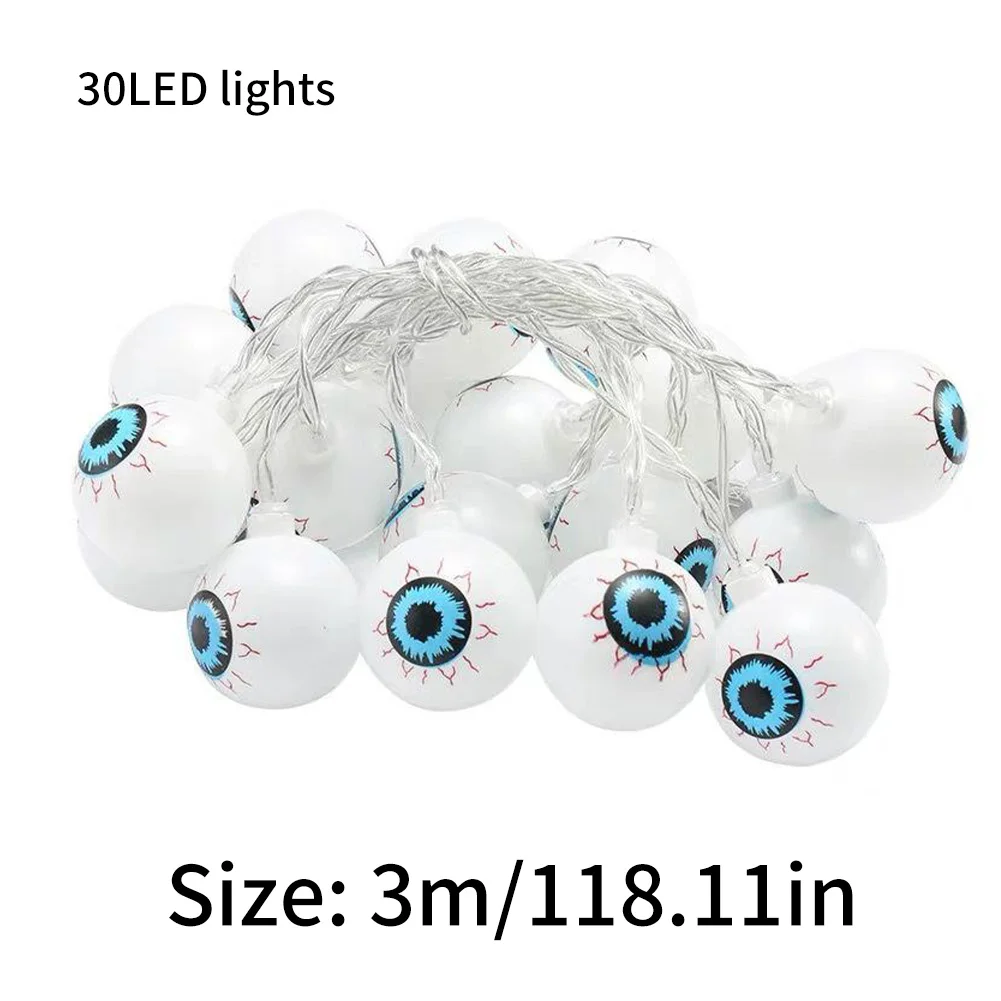 

3M LED Night Light Halloween Fairy Party Decoration Pumpkin Eyeball Skull Ghost LED Light String For Halloween Home Supplies