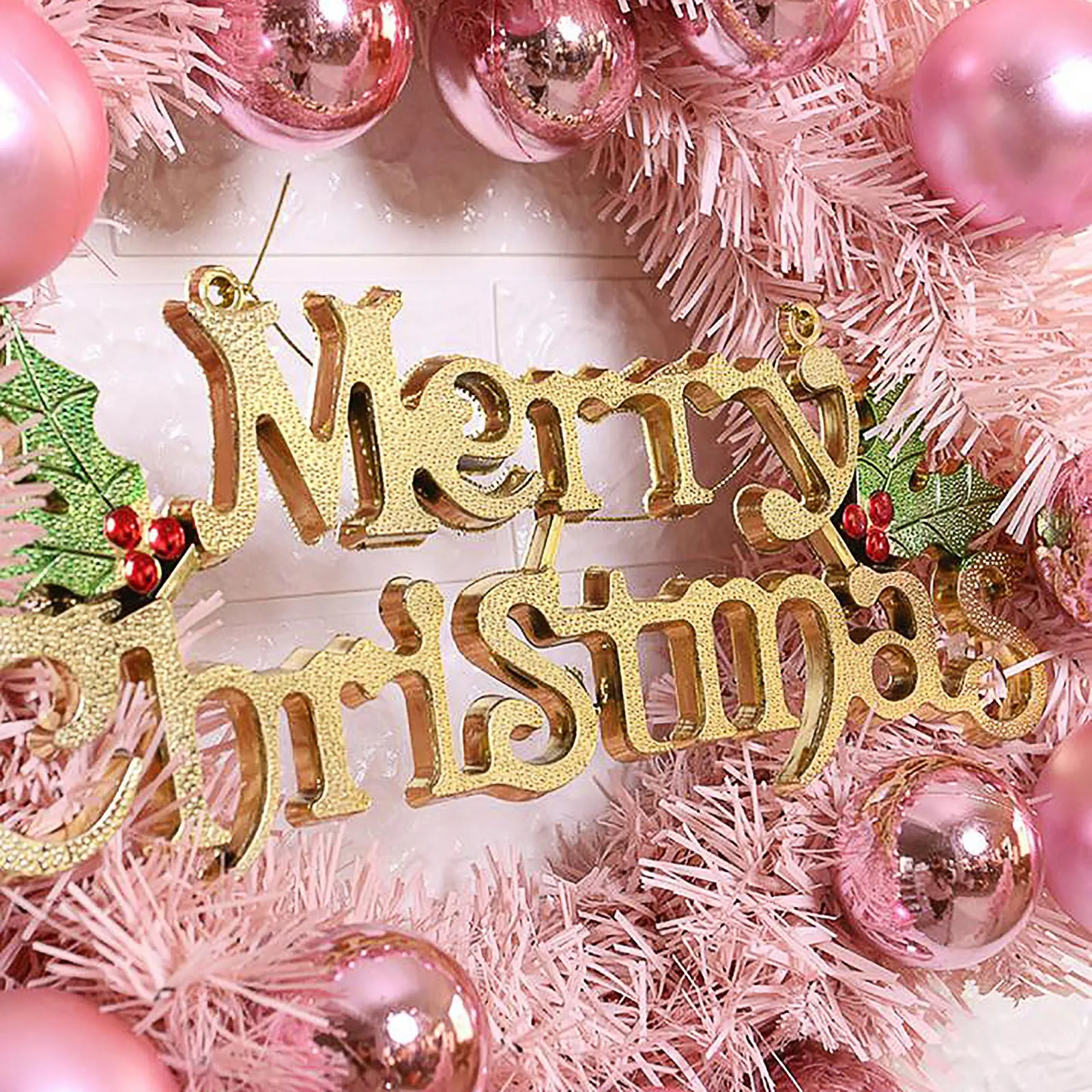 Новые креативные Розовые рождественские украшения Гирлянда кулон в виде домика