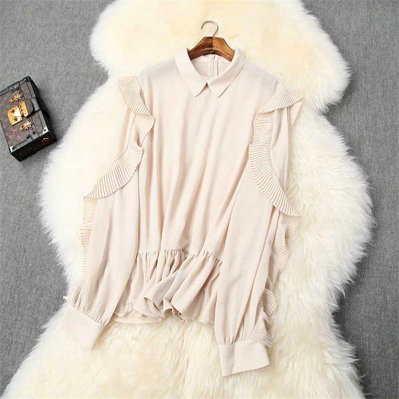 

High Fashion Women 2020 New Spring Elegant Lady Office Work Outfits Ruffle Chiffon Blouse+Vest+Shorts Suit 3piece Clothing Sets