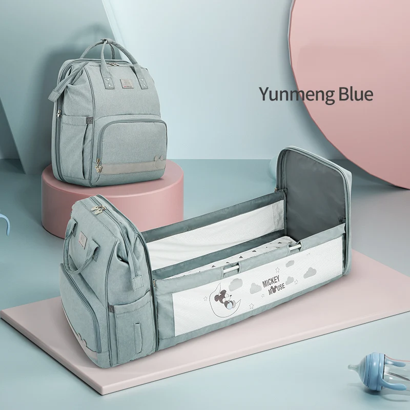 Disney мама мешок большой Ёмкость сумка из узорчатой ткани рюкзак для мам Рюкзак