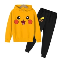 new pikachu smiley face hoodie sweatshirt boys girls unisex pullover autumn winter long sleeve warm printed clothing childrens
