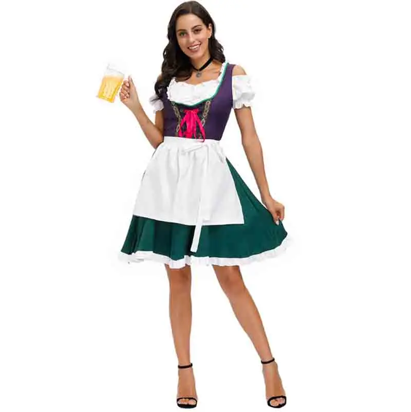 Немецкий пивной фестиваль костюм для женщин Dirndl платье горничной Bavaria