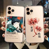 soft clear tpu phone case for iphone 13 xr x xs 12 11 pro max 7 8 6s plus se2 japanese anime tokyo ghoul japan suave cover coque