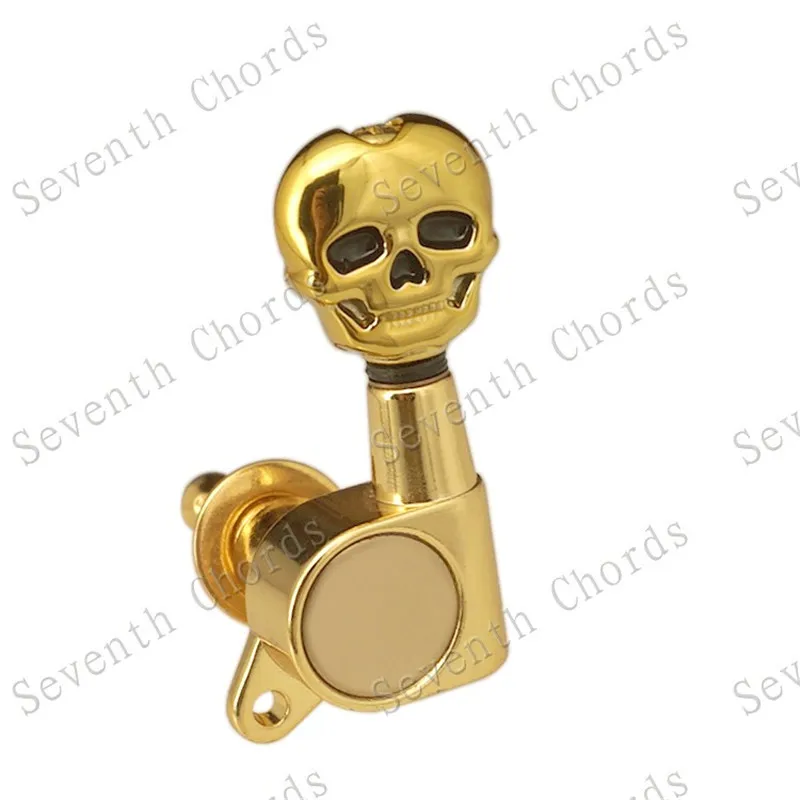 6R череп Форма Электрогитары настроечный винт гитарные струны Кнопка гитары