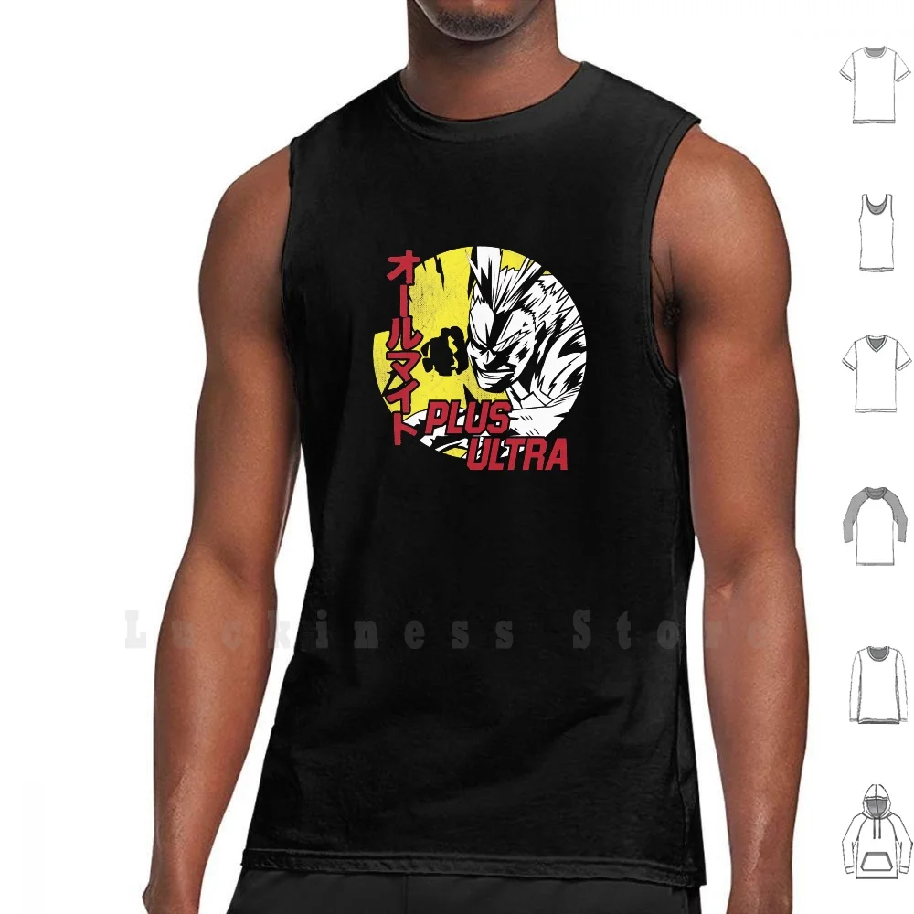 

Plus Ultra Tank Tops Vest 100% Cotton Plus Ultra Izuku Midoriya Academia Hero My Geek One For All Boku No Hero Academia